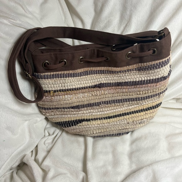 World Market woven Rug Boho Style Medium Bag - Picture 4 of 7